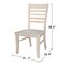 International Concepts Set of 2 Roma Ladderback Chairs, Unfinished C-310P - alternate 8